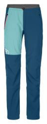 Softshellov nohavice Ortovox Berrino Pants Women's Petrol Blue