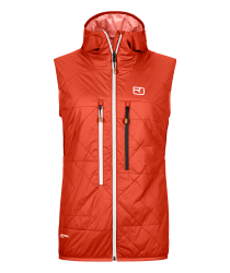 Vesta Ortovox Swisswool Piz Boe Vest Women's Sunset Orange