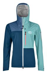 Hardshellov bunda Ortovox 3L Ortler Jacket Women's Petrol Blue