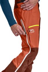 Hardshellov nohavice Ortovox 3L Ortler Pants Men's Hot Orange