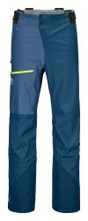 Hardshellov nohavice Ortovox 3L Ortler Pants Men's Petrol Blue Long