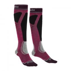 ponoky BRIDGEDALE SKI EASY ON MERINO ENDURANCE OVER CALF WMN 046 MAGENTA/BLACK