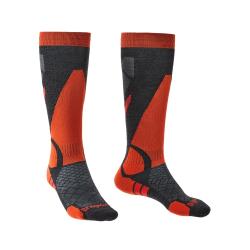 ponoky BRIDGEDALE SKI LIGHTWEIGHT MERINO ENDURANCE OVER CALF  135 GRAPHITE/ORANGE