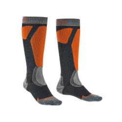 ponoky BRIDGEDALE SKI EASY ON MERINO ENDURANCE OVER CALF  037 GUNMETAL/ORANGE