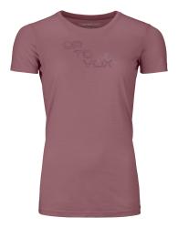 Triko Ortovox 185 Merino Tangram Logo T-shirt Women's Mountain Rose