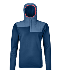 Fleece Ortovox Fleece Plus Anorak Women's Petrol Blue