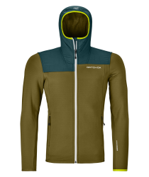 Fleece Ortovox Fleece Plus Hoody Men's Green Moss