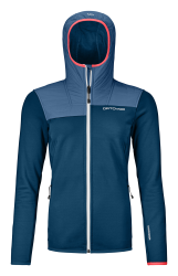 Fleece Ortovox Fleece Plus Hoody Women's Petrol Blue