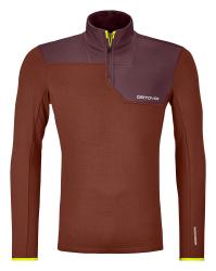 Fleece Ortovox Fleece Light Zip Neck Men's Clay Orange