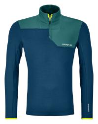 Fleece Ortovox Fleece Light Zip Neck Men's Deep Ocean