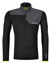 Fleece Ortovox Fleece Light Zip Neck Men's Black Raven