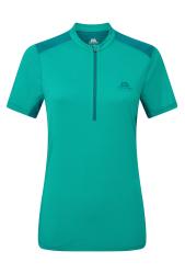 VZOREK Nava Short Sleeve Zip T Women's Jade/Spruce M