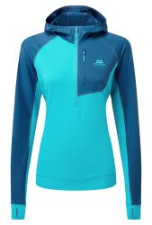 MOUNTAIN EQUIPMENT Aiguille Hooded Top Women's Topaz/Majolica Blue