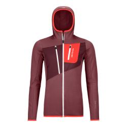 ORTOVOX Fleece Grid Hoody Women's Mountain Rose