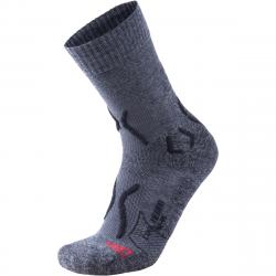 ponoky UYN TREKKING MAN COOL MERINO SOCKS G678 MEDIUM GREY MELANGE/BLACK