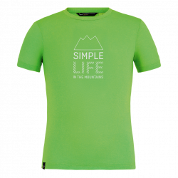 triko SALEWA SIMPLE LIFE DRY K S/S TEE PALE FROG MELANGE