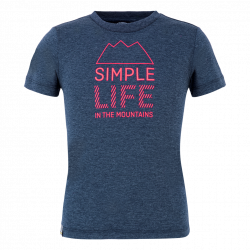 triko SALEWA SIMPLE LIFE DRY K S/S TEE PREMIUM NAVY MELANGE