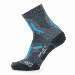 ponoky UYN TREKKING 2IN MERINO SOCKS WOMAN MID GREY/TURQUOISE