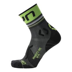 ponoky UYN RUNNER'S ONE SHORT SOCKS MAN GREY MELANGE/LIME GREEN